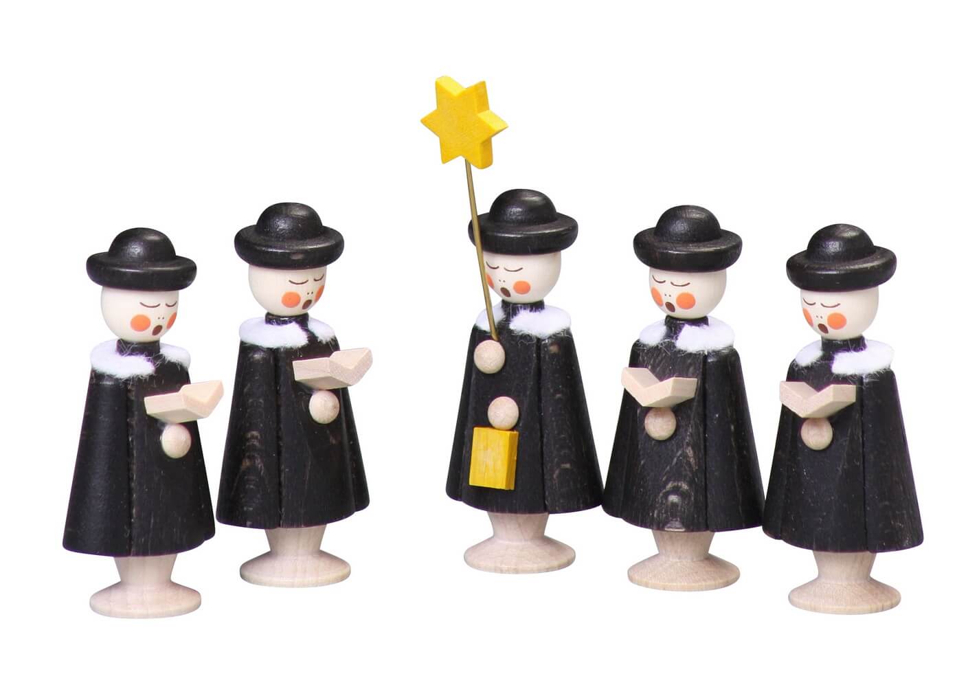 Currende, 5-parts, black, 5 cm by Thomas Preißler