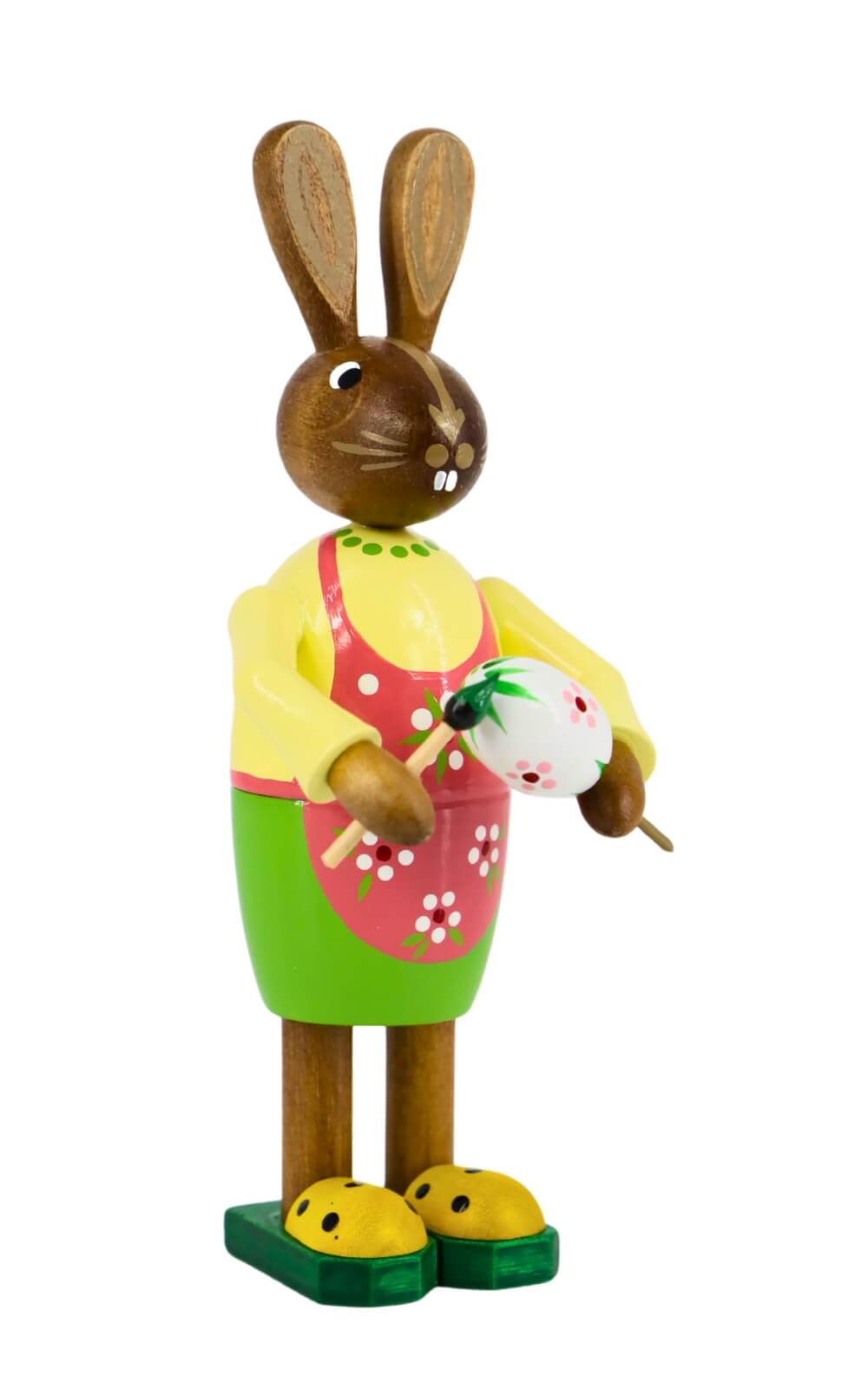 Easter bunny woman with brush and small Easter egg, 15 cm by Figurenland Uhlig GmbH_1