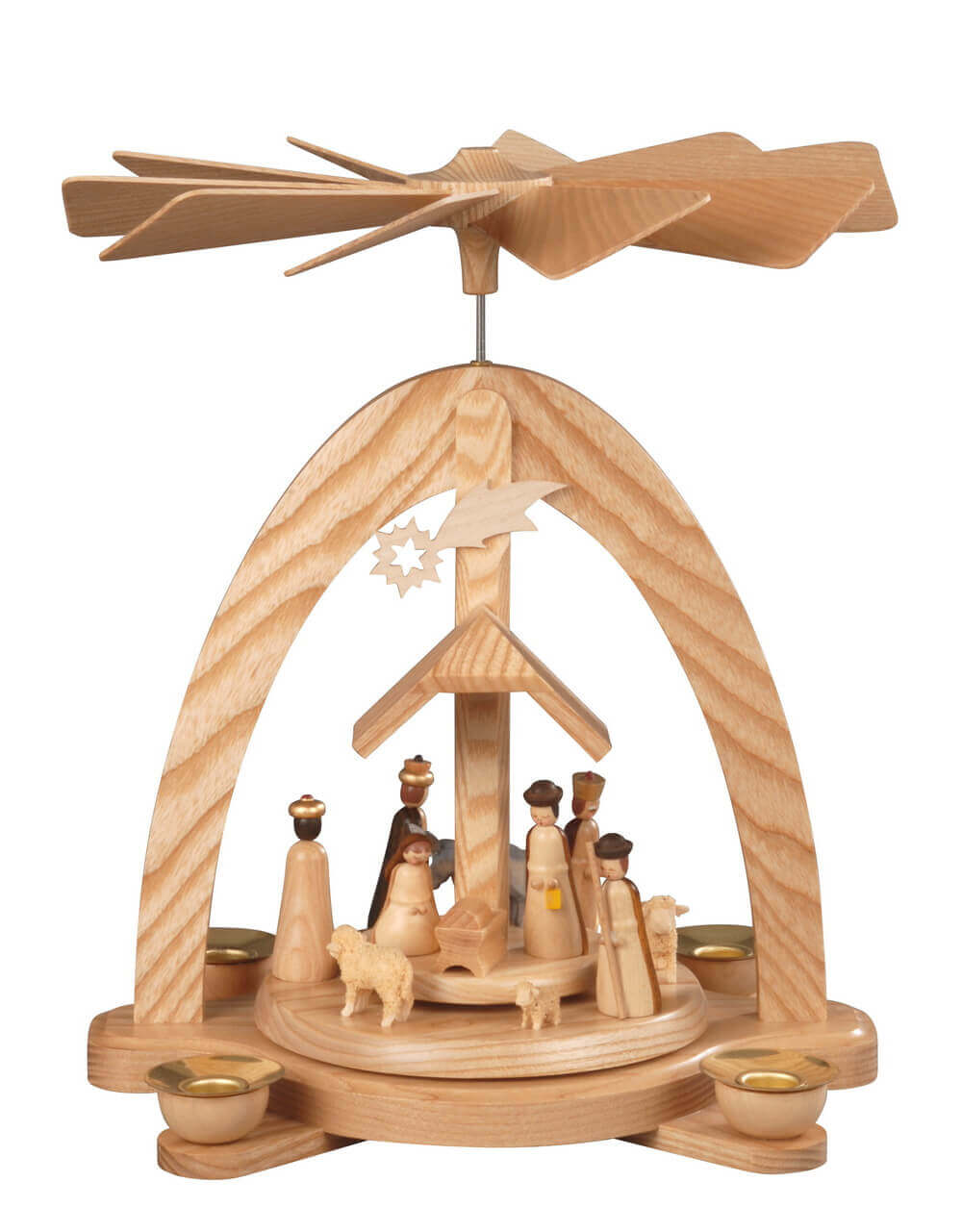 Christmas pyramid Holy Family, 28 cm by Albin Preißler