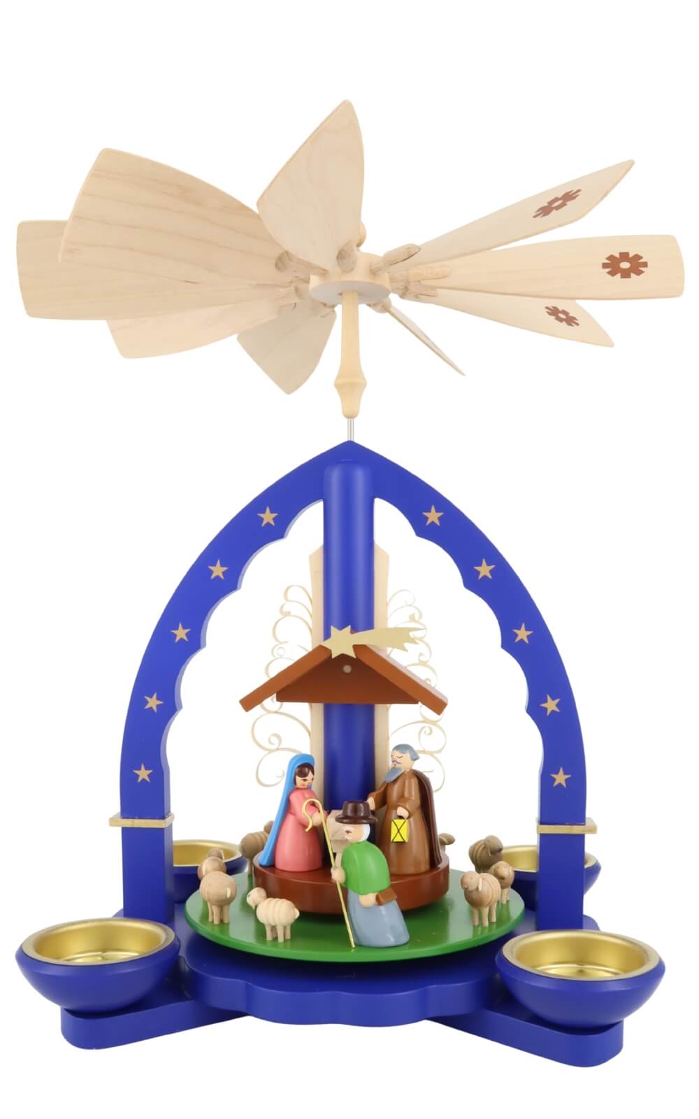 Christmas Pyramid Nativity Scene, 28 cm – Colorful, handmade by Richard Glässer_2