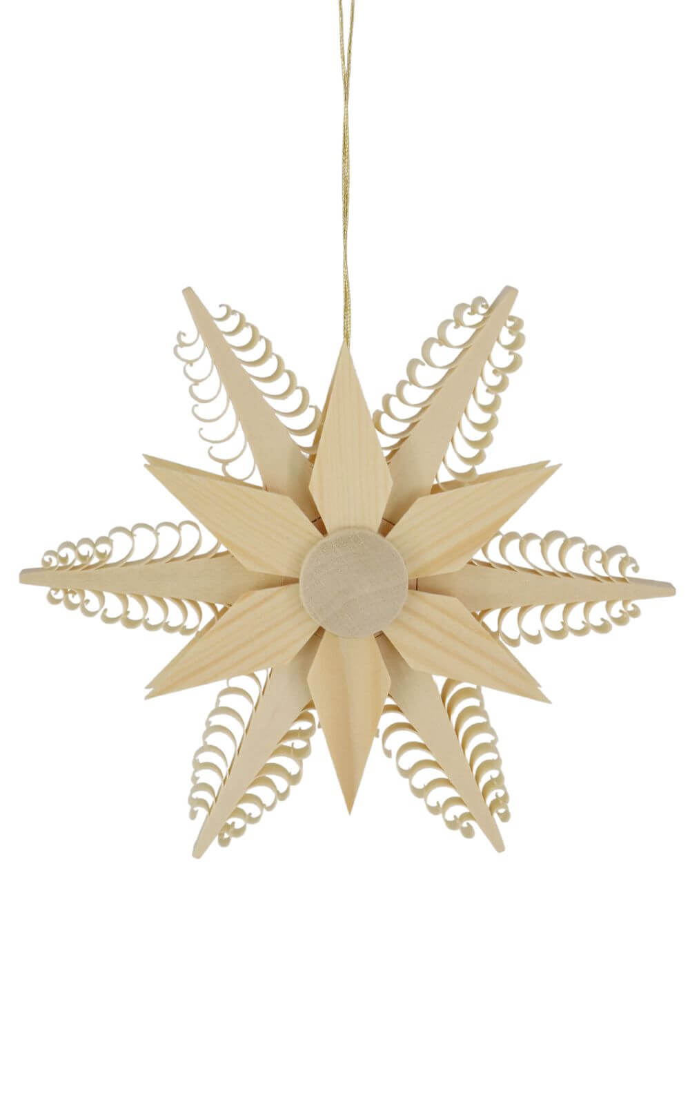 Christmas tree decoration star with engraved trees by Martina Rudolph