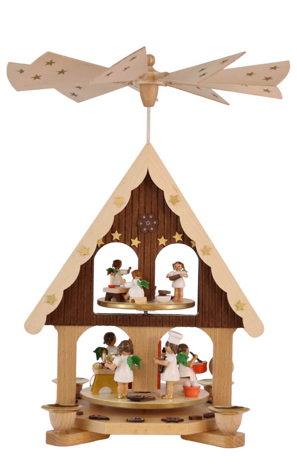 Christmas pyramid - Advent house with angel bakery, 36 cm by Richard Glässer_2
