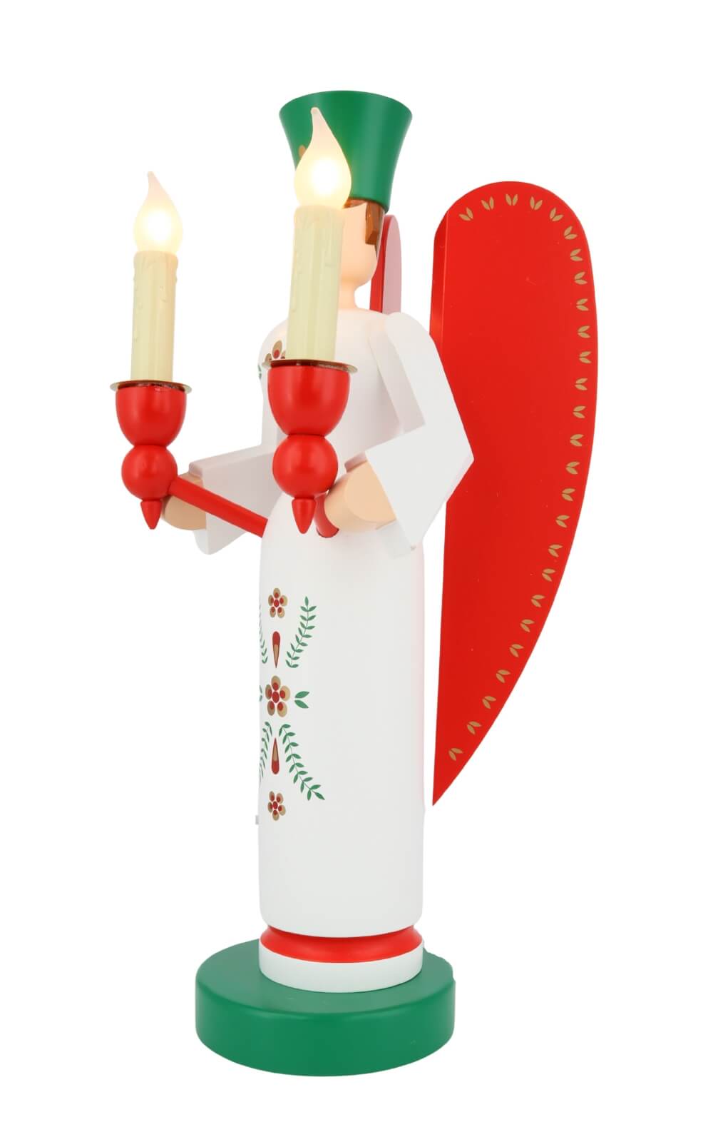 Christmas angel electrically illuminated, 32 cm, colored by Richard Glässer_3