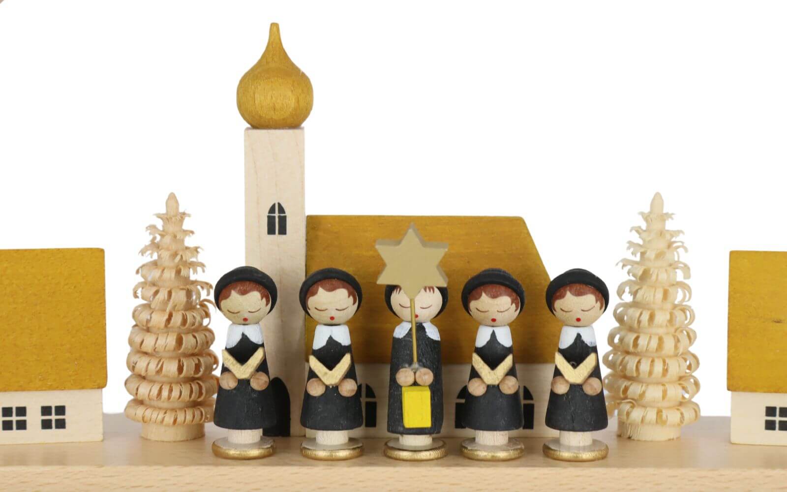 Candle arch currende with village, 32 cm by Richard Glässer_3