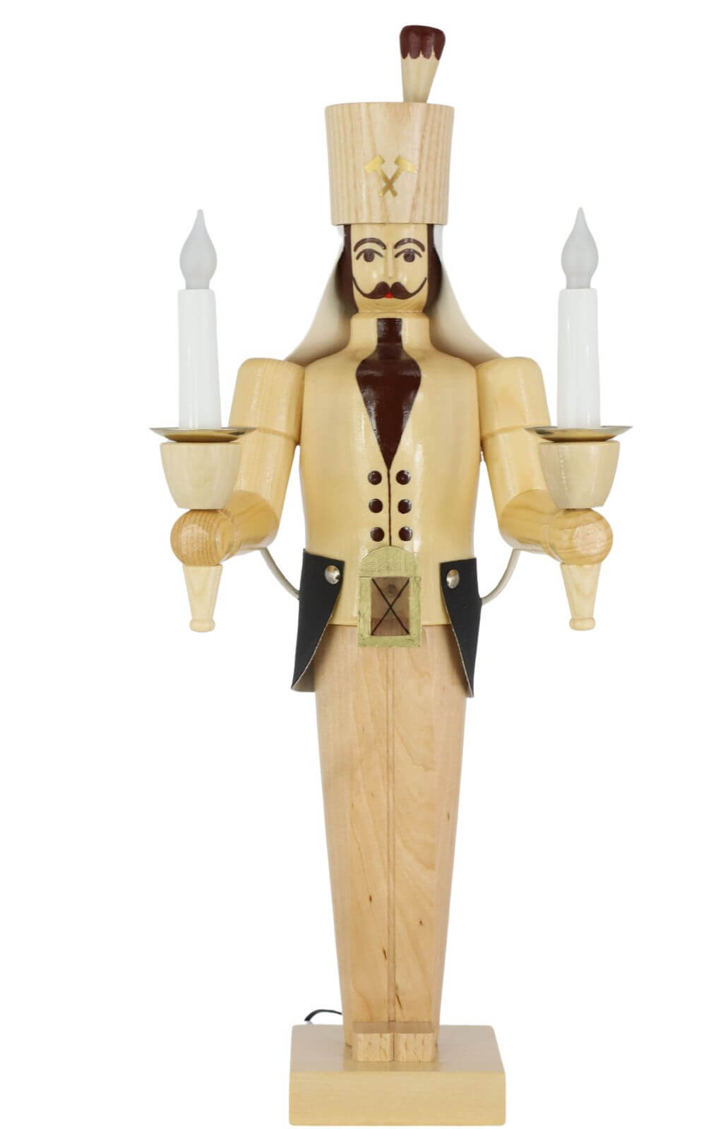 Miner with belly lamp, 50 cm, natural, electrically illuminated by SEIFFEN.COM_2