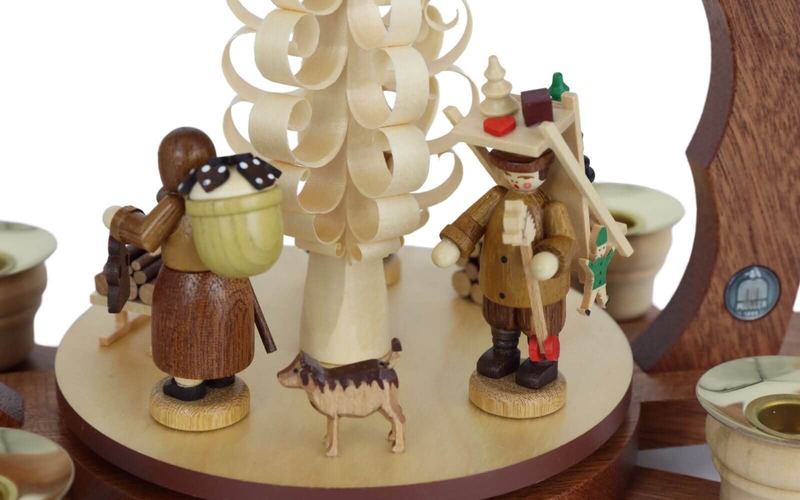 Christmas pyramid with Erzgebirge figures, 30 cm by Müller Kleinkunst_3