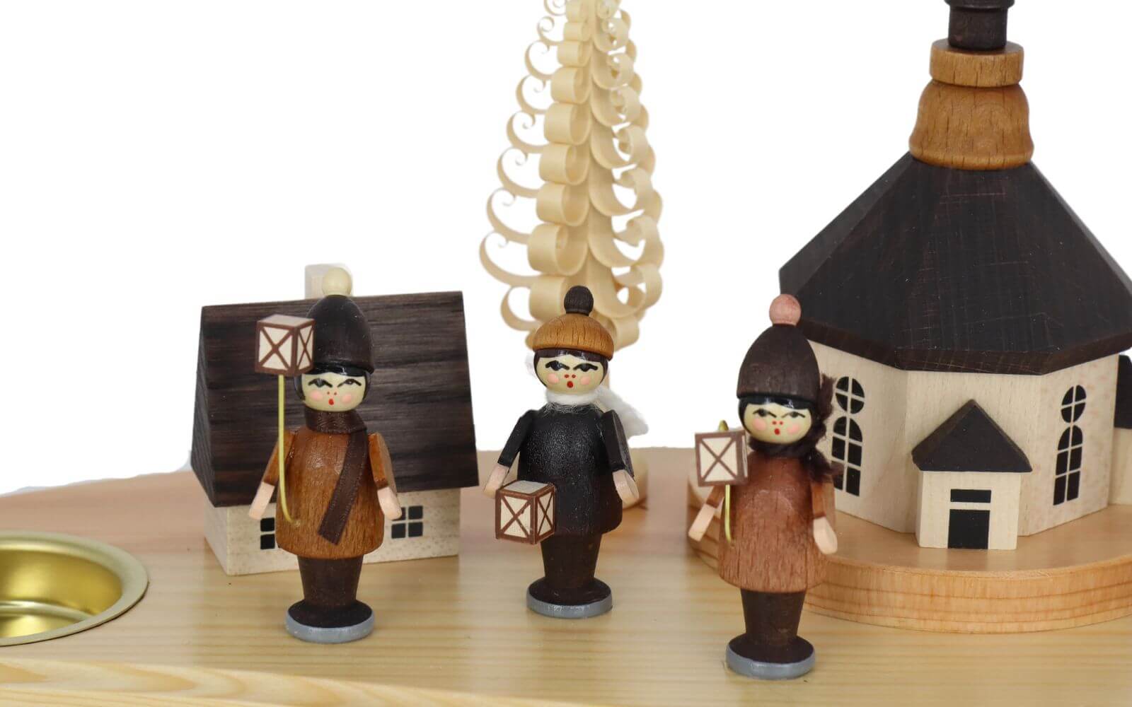 Christmas candle holder Seiffen church, lantern children, Kurrende, nature by Knuth Neuber_2