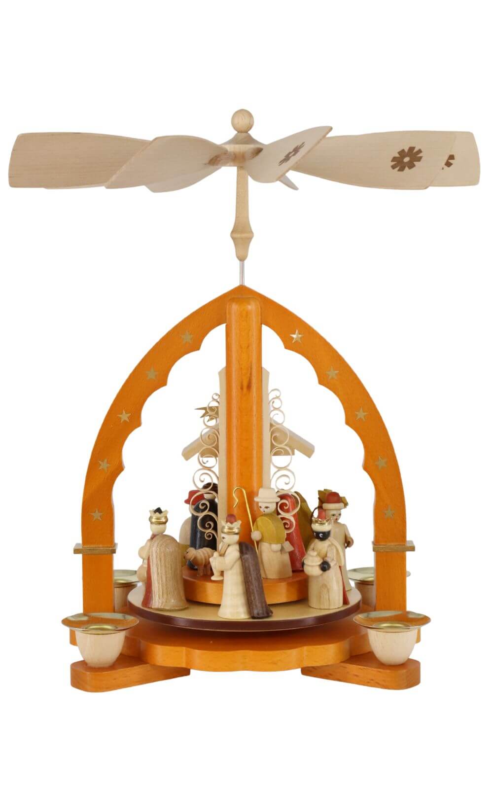 Christmas pyramid Nativity, natural, 27 cm by Richard Glässer_1