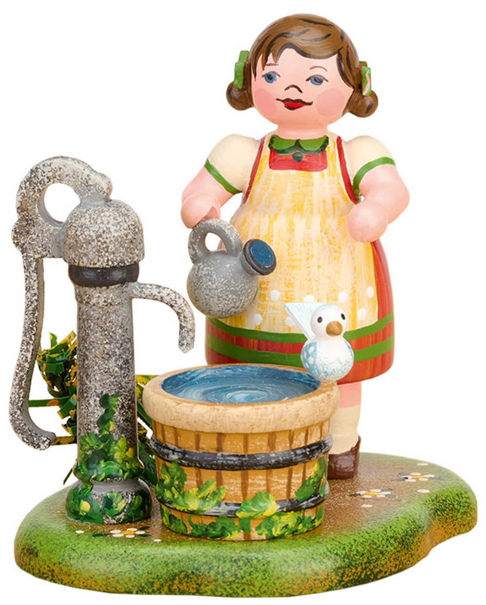 Miniature country idyll at the fountain by Hubrig Volkskunst