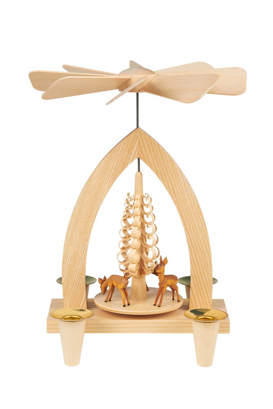 German Christmas Pyramid with deers (3 parts)