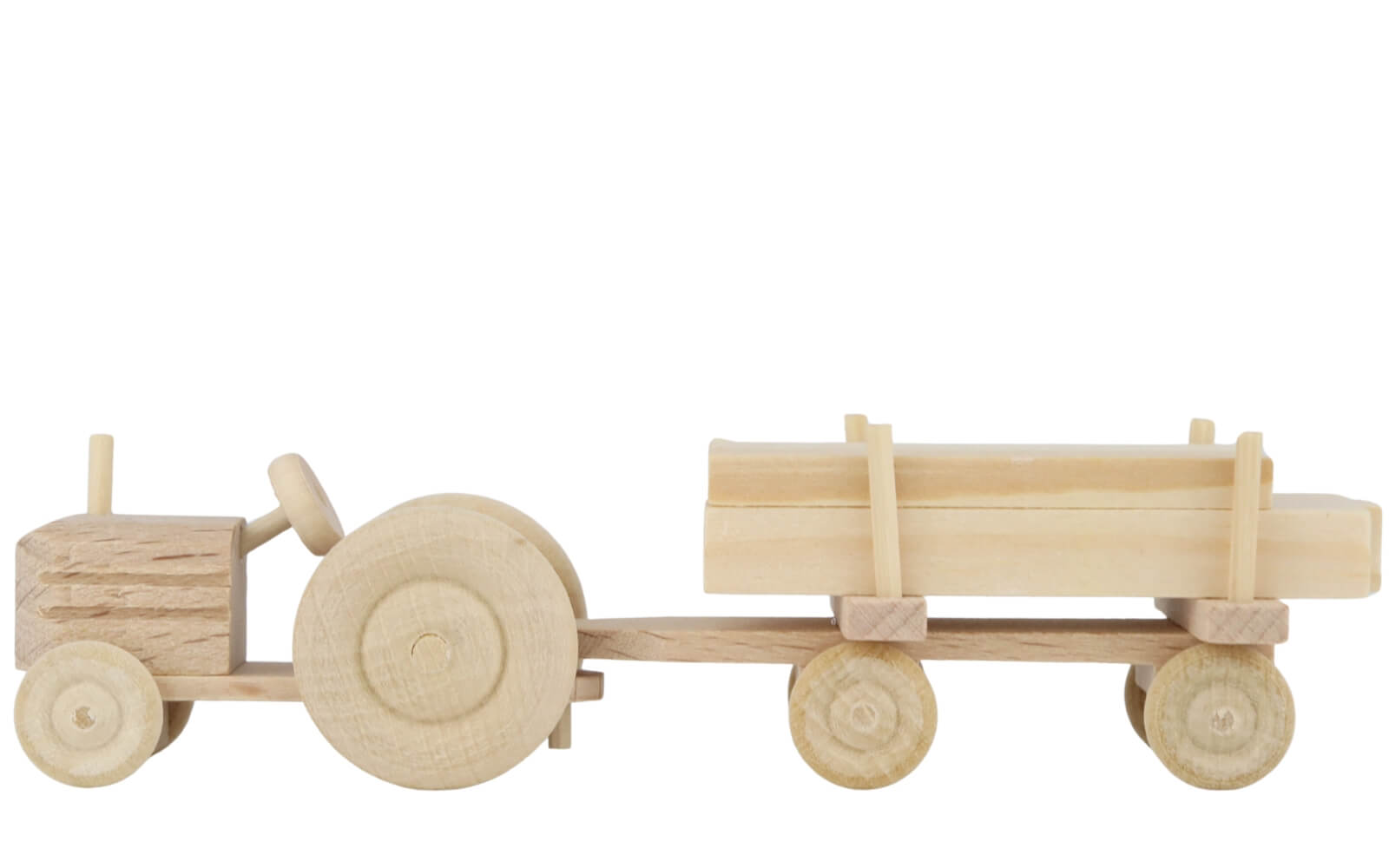 Tractor with trailer sawn timber, natural by Robbi Weber_2