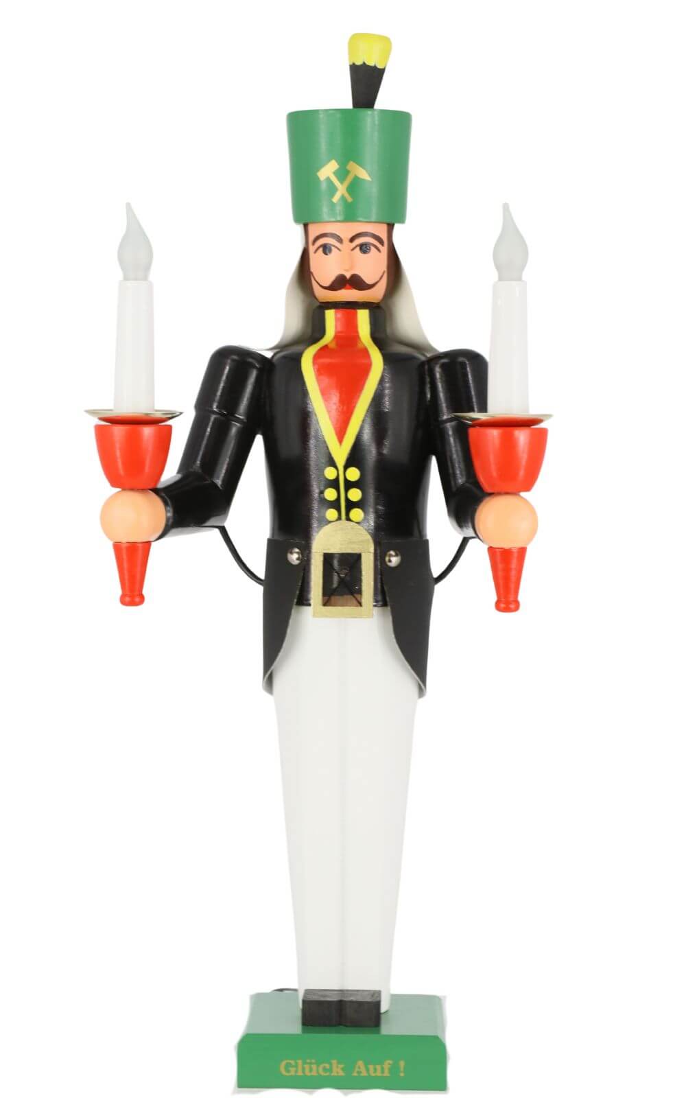 Miner with belly lamp, colored, 50 cm, electrically illuminated by SEIFFEN.COM_2