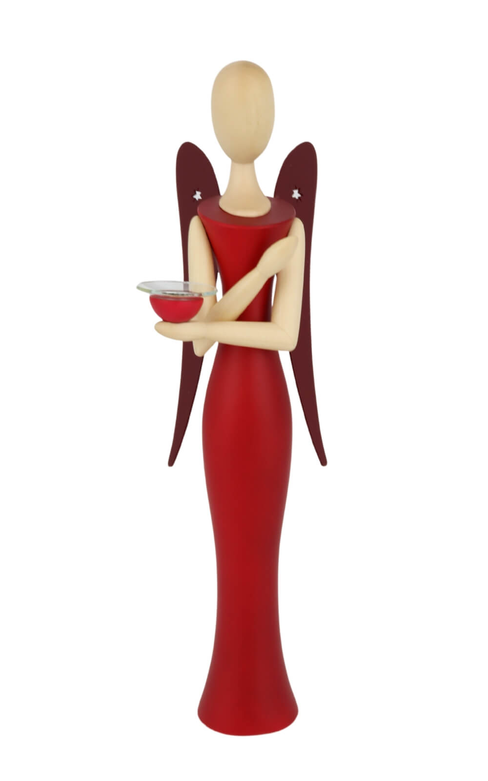 Angel - Sternkopf Red Ruby, standing, 25 cm by Holzkunst Gahlenz_2