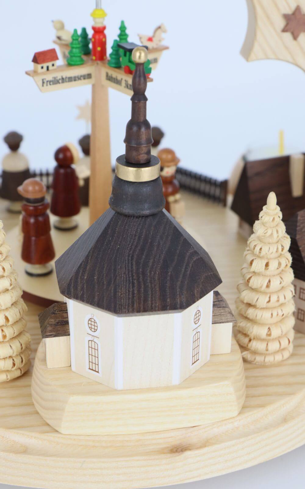 Christmas pyramid Seiffen village, 1 - storey, 36 cm by Müller Kleinkunst_4