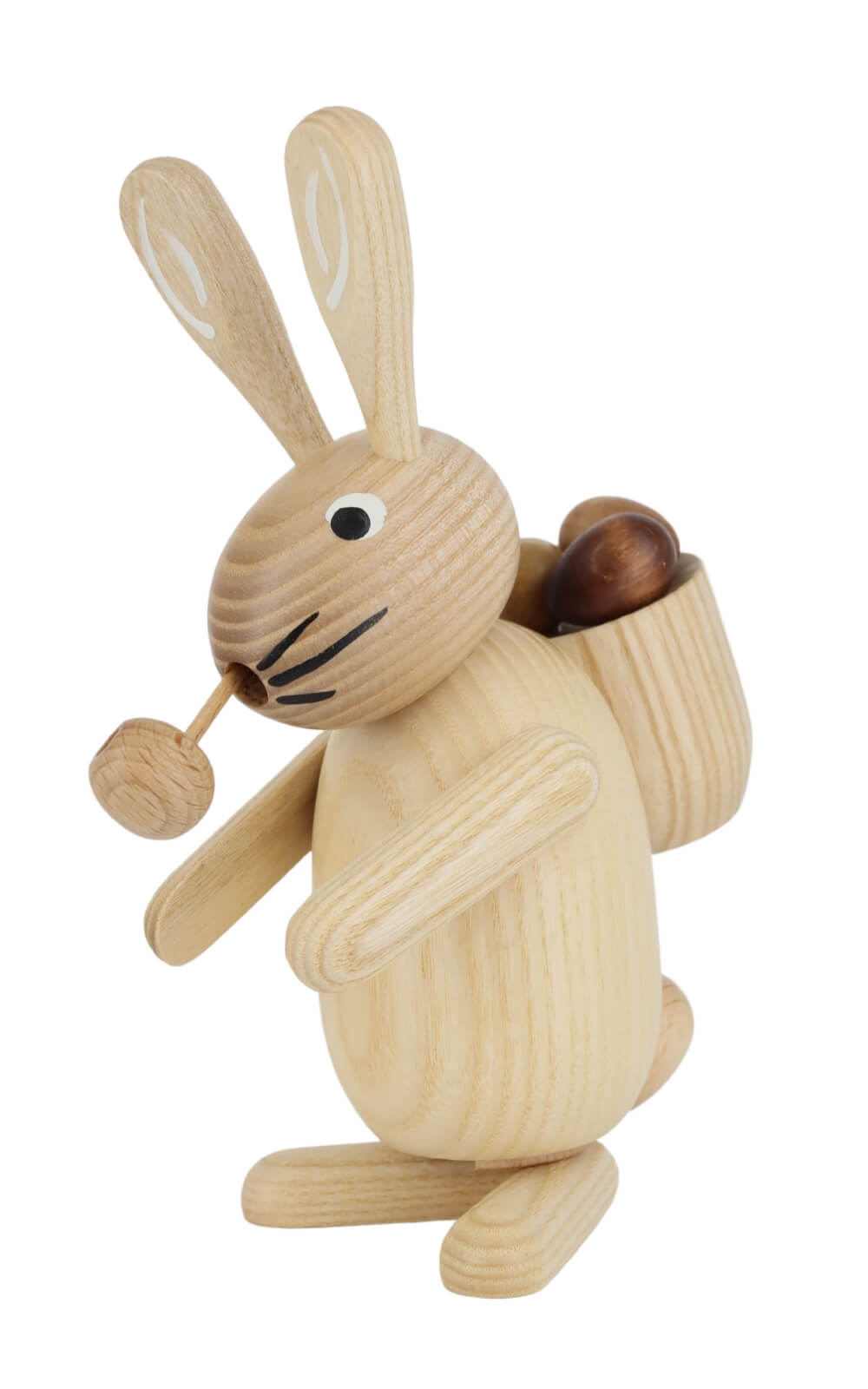 Rabbit, smoking, nature, 18 cm by Jan Stephani