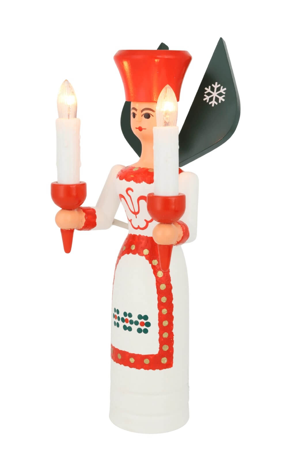 Colored Christmas angel, 26 cm / 10,2 inch, electrically illuminated by SEIFFEN.COM_2