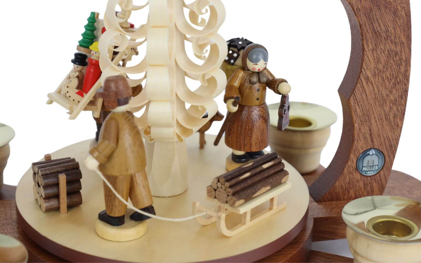Christmas pyramid with Erzgebirge figures, 30 cm by Müller Kleinkunst_2