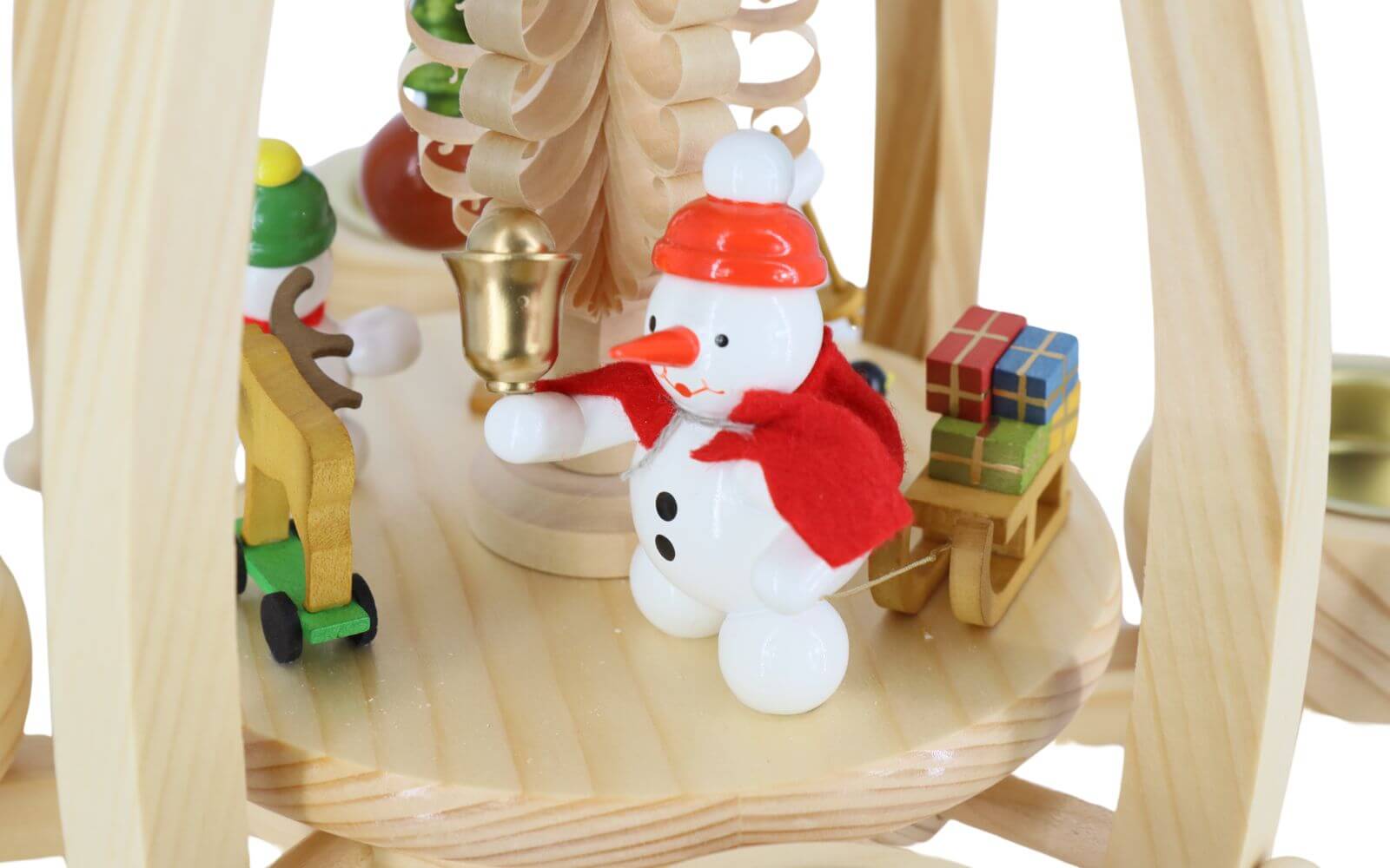 Tea light pyramid with snowmen, 35 cm by Ralf Zenker_3