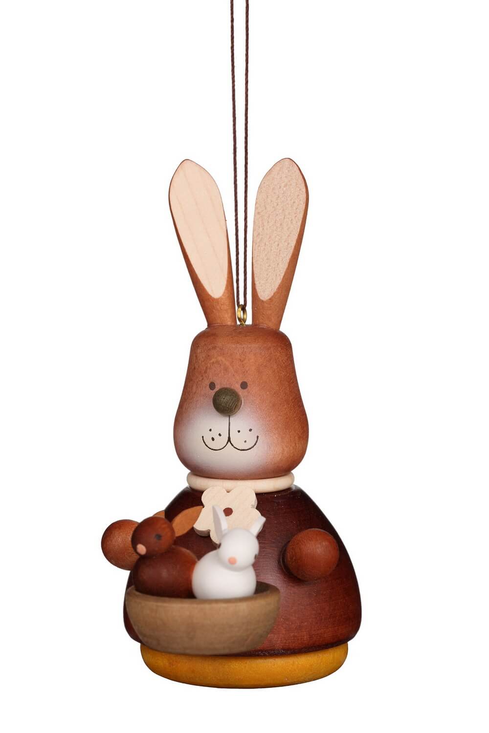 Easter bunny - Wobbly bunny with babies to hang, natural, 10 cm by Christian Ulbricht