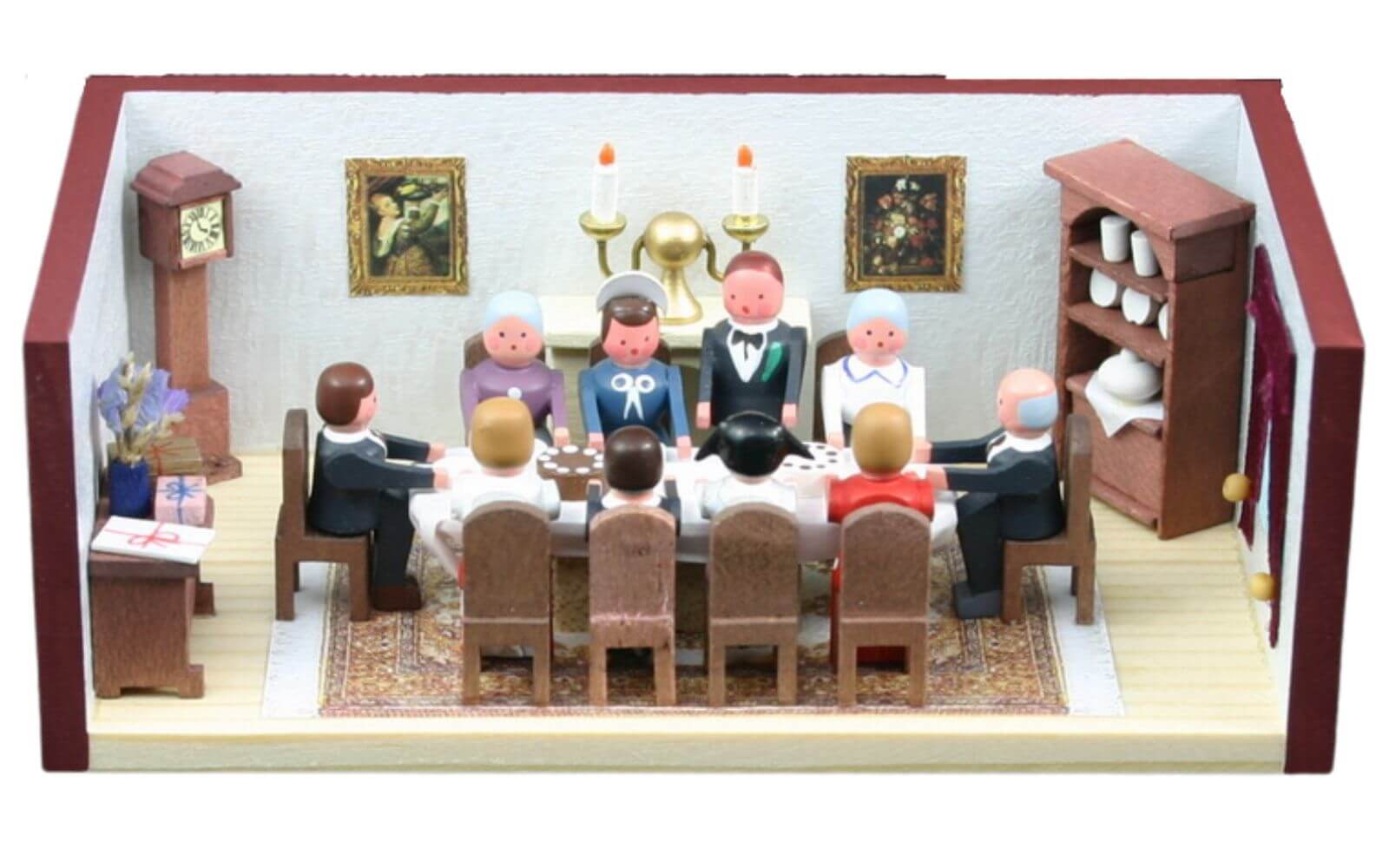 Miniature room silver wedding parlor by Gunter Flath
