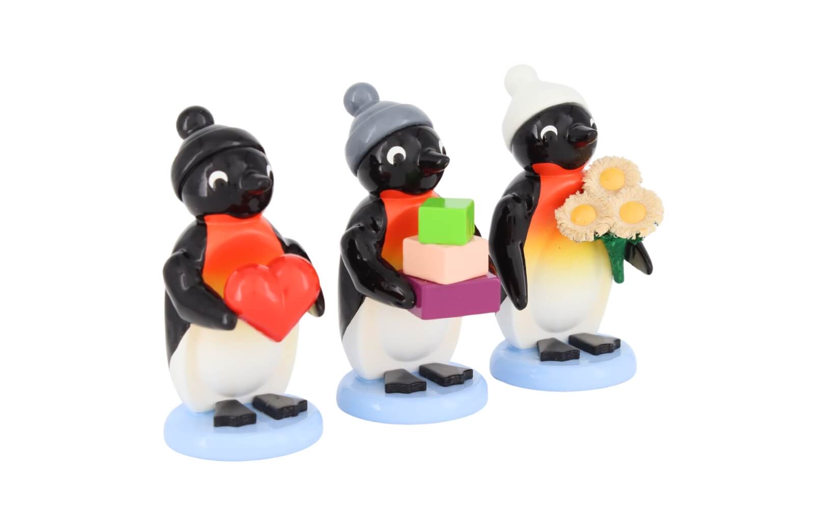 Penguins - Congratulators, 3 pieces, 5 cm, colored by SEIFFEN.COM_3