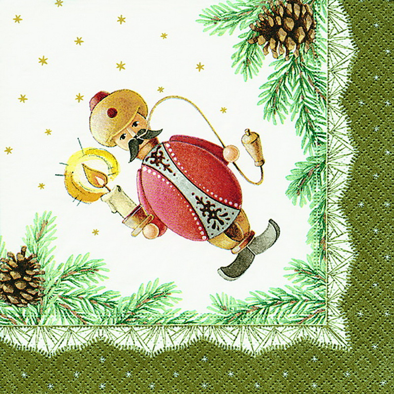 Christmas napkins with smoker motif