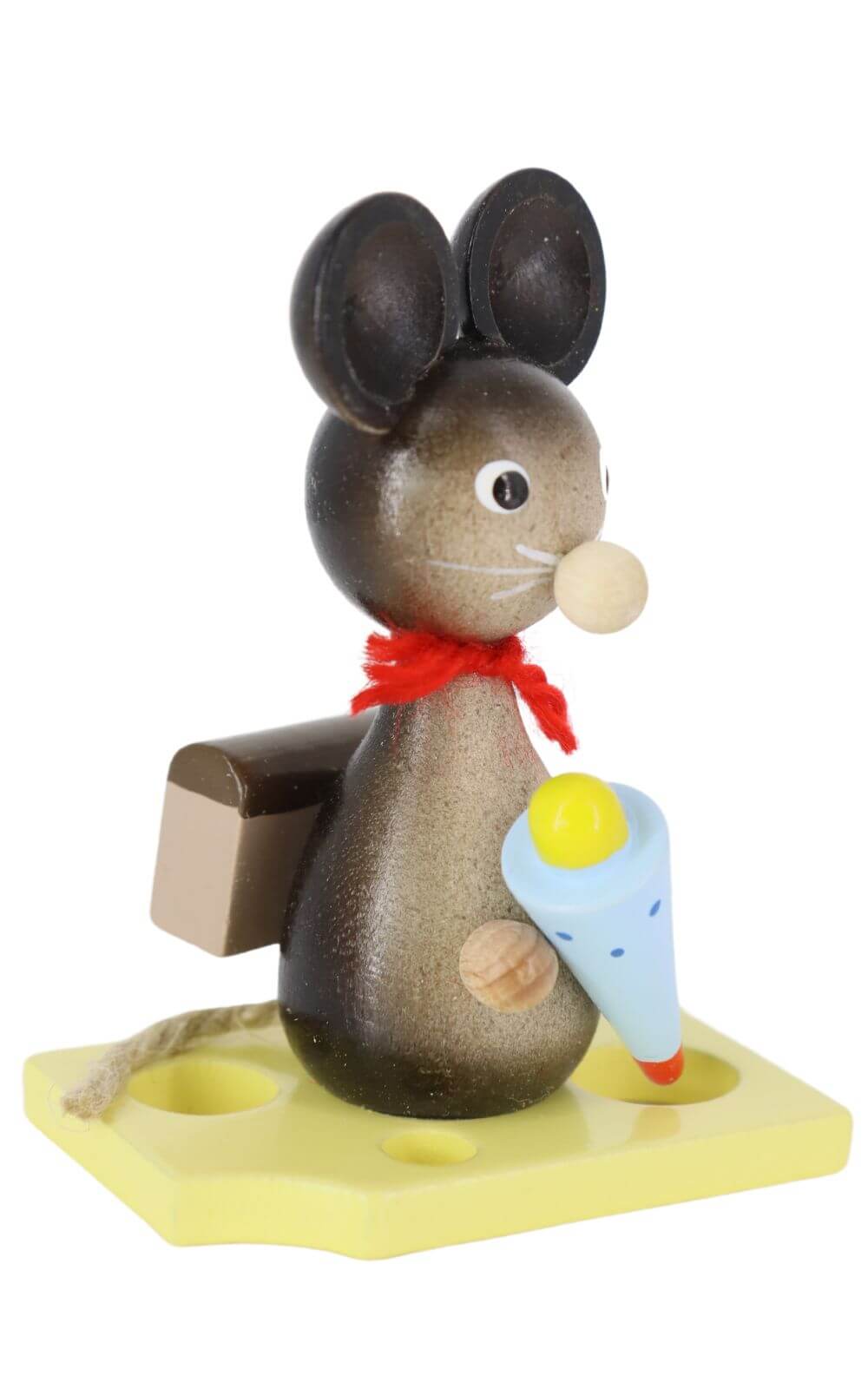 Miniature mouse child with sugar cone, 7 cm, colored by Ralf Zenker_3