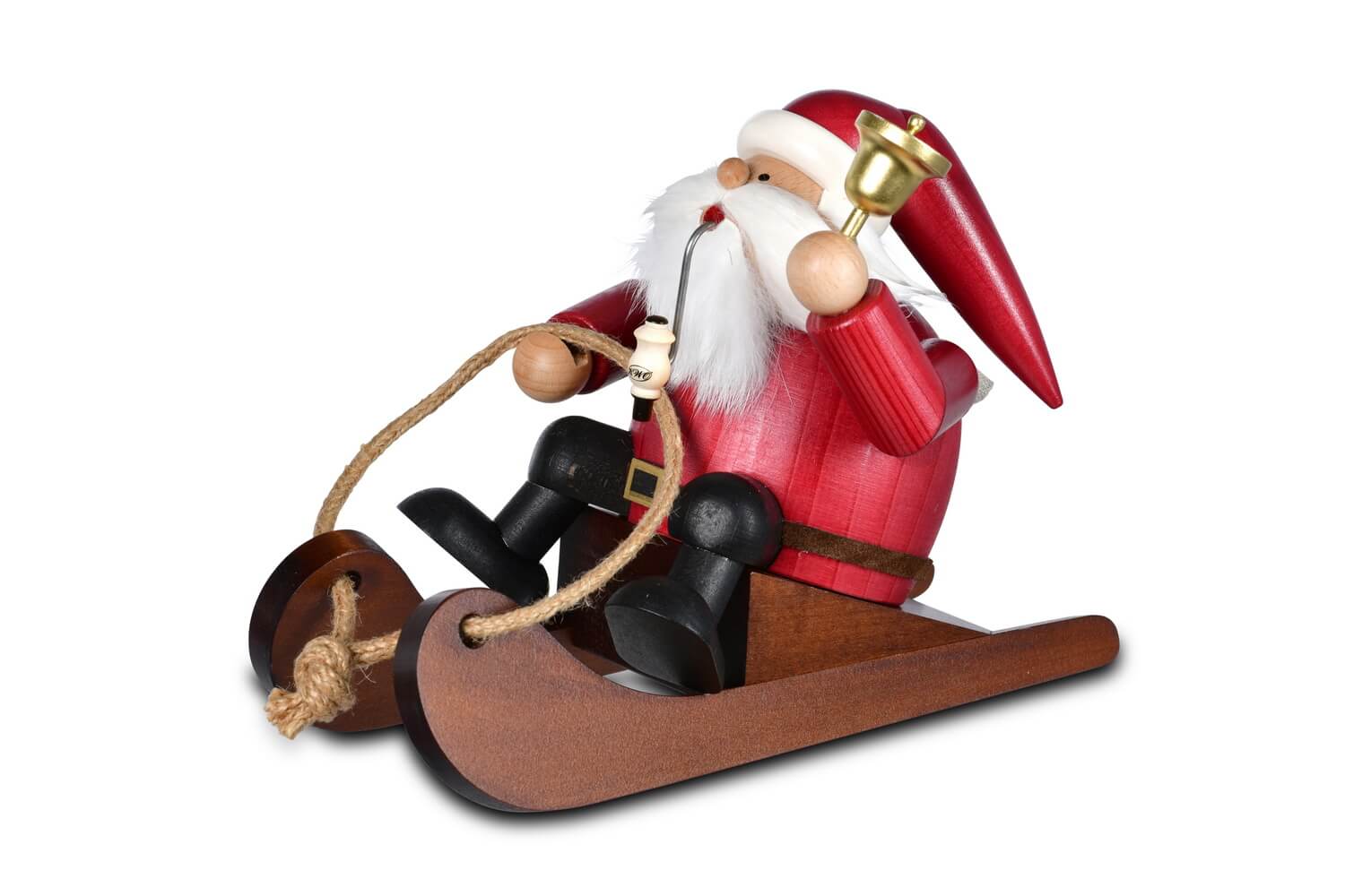Smoker Figure Santa Claus on a Wooden Sled, 16 cm by KWO_1