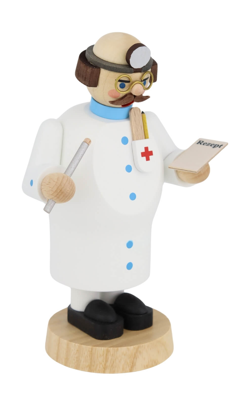 Smoking man doctor, 14 cm by Richard Glässer