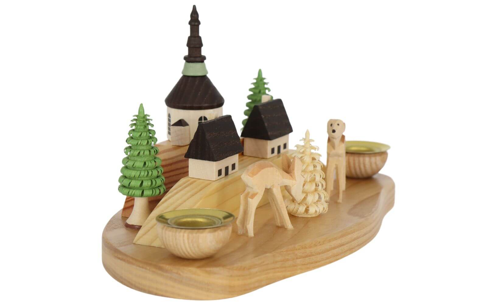 Christmas candle holder village with deer by Knuth Neuber_2