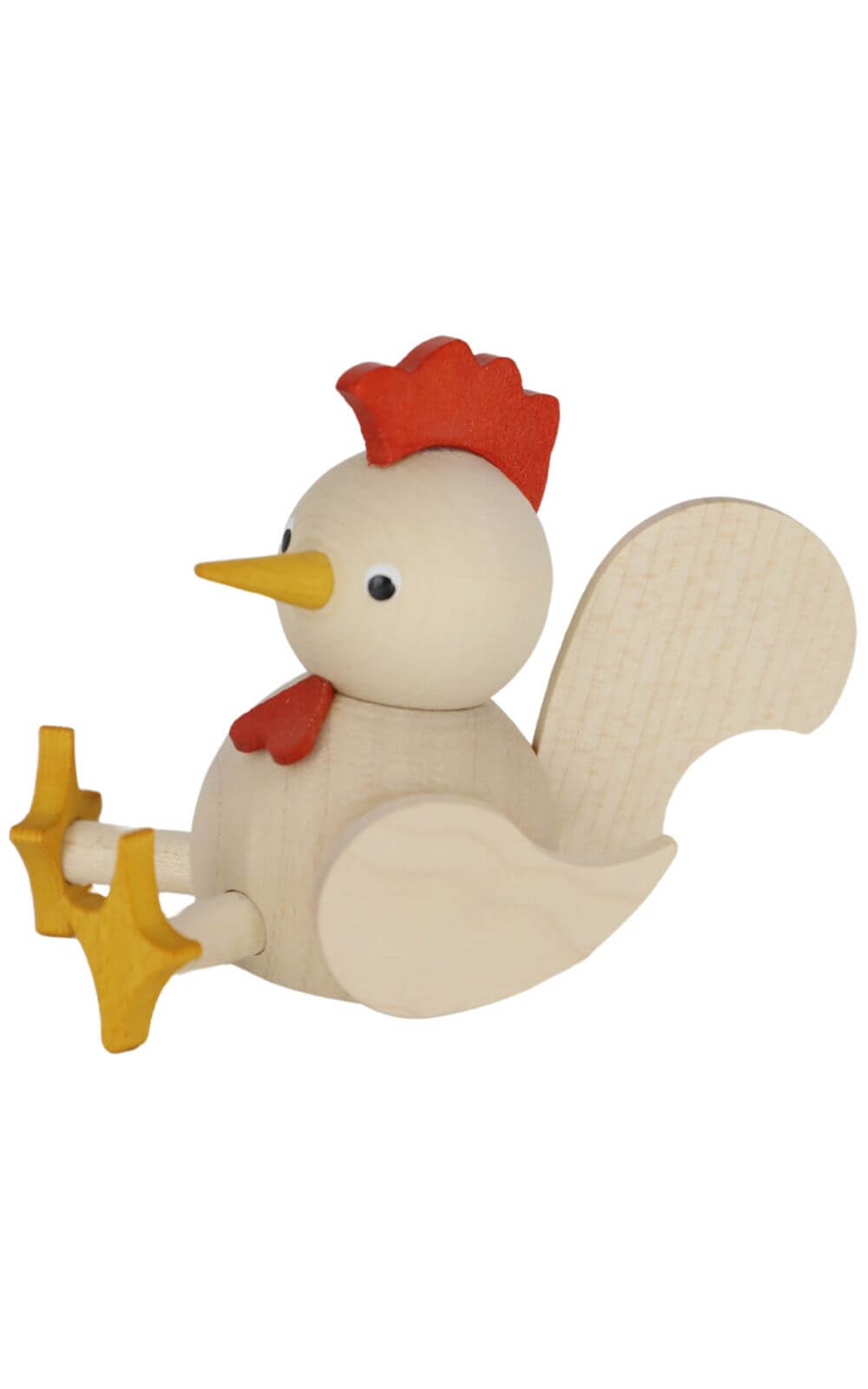 Miniature chicken, sitting, 7 cm, natural by Ralf Zenker_3