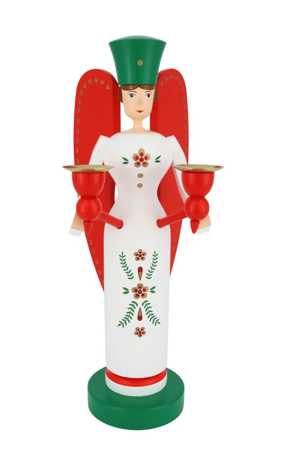 Christmas angel for wax candles, 32 cm, colored by Richard Glässer_3