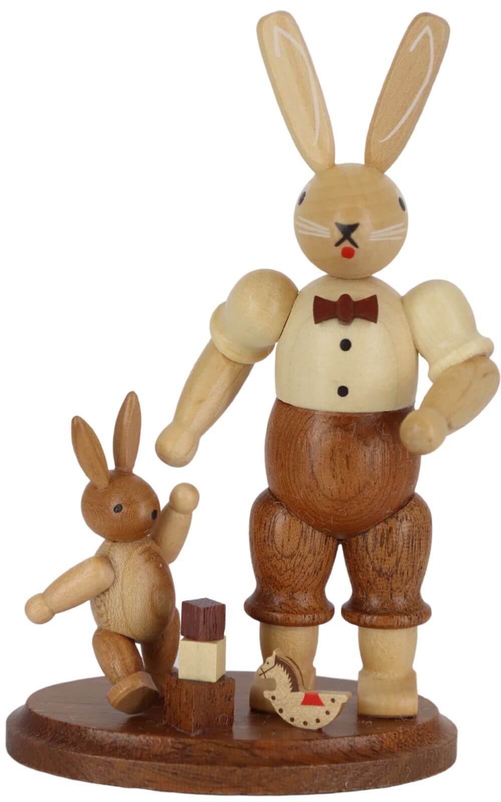 Easter bunny father with playing child, nature by Müller Kleinkunst_1