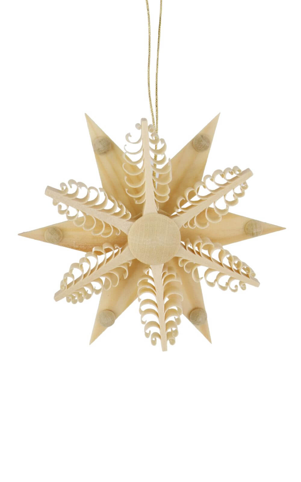 Christmas tree decoration wooden star to hang by Martina Rudolph