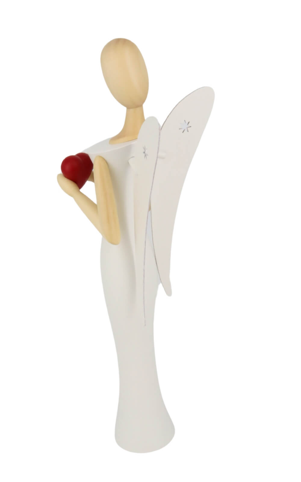 Angel - Sternkopf with heart, standing, 25 cm by Holzkunst Gahlenz_4