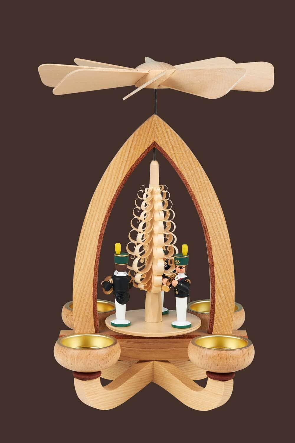 Tealight pyramid miners, colored, 28 cm by Heinz Lorenz_pic2