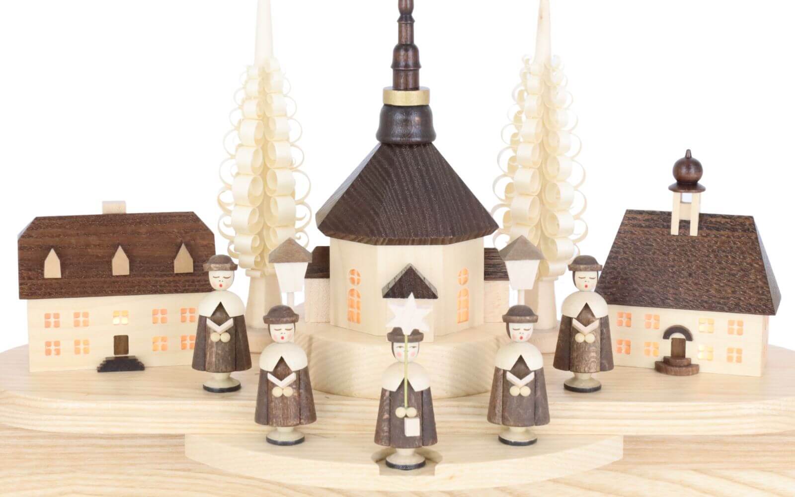 LED candle arch Seiffen village, 64 cm with interior lighting by Müller Kleinkunst_pic5