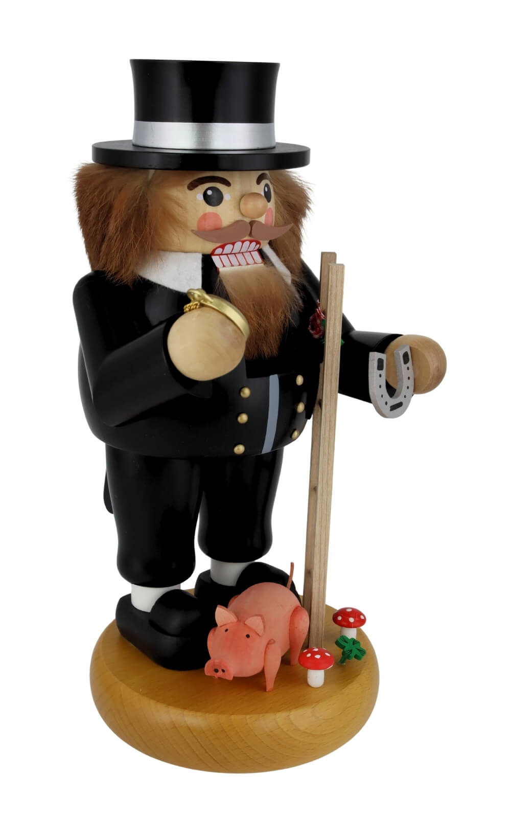 Nutcracker chimney sweep lucky charm, 32 / 12,5 inch cm by Richard Glässer_3