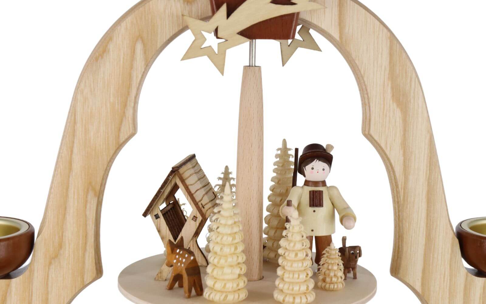 Christmas pyramid with forest people, 2-storey by HODREWA Legler_4