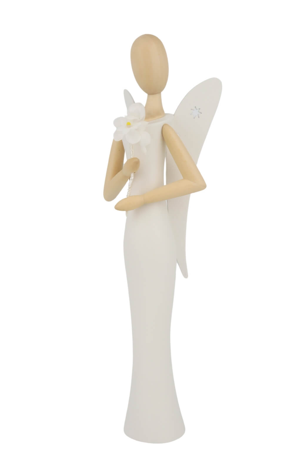 Angel - Sternkopf with cherry blossom, standing, 25 cm by Holzkunst Gahlenz_1
