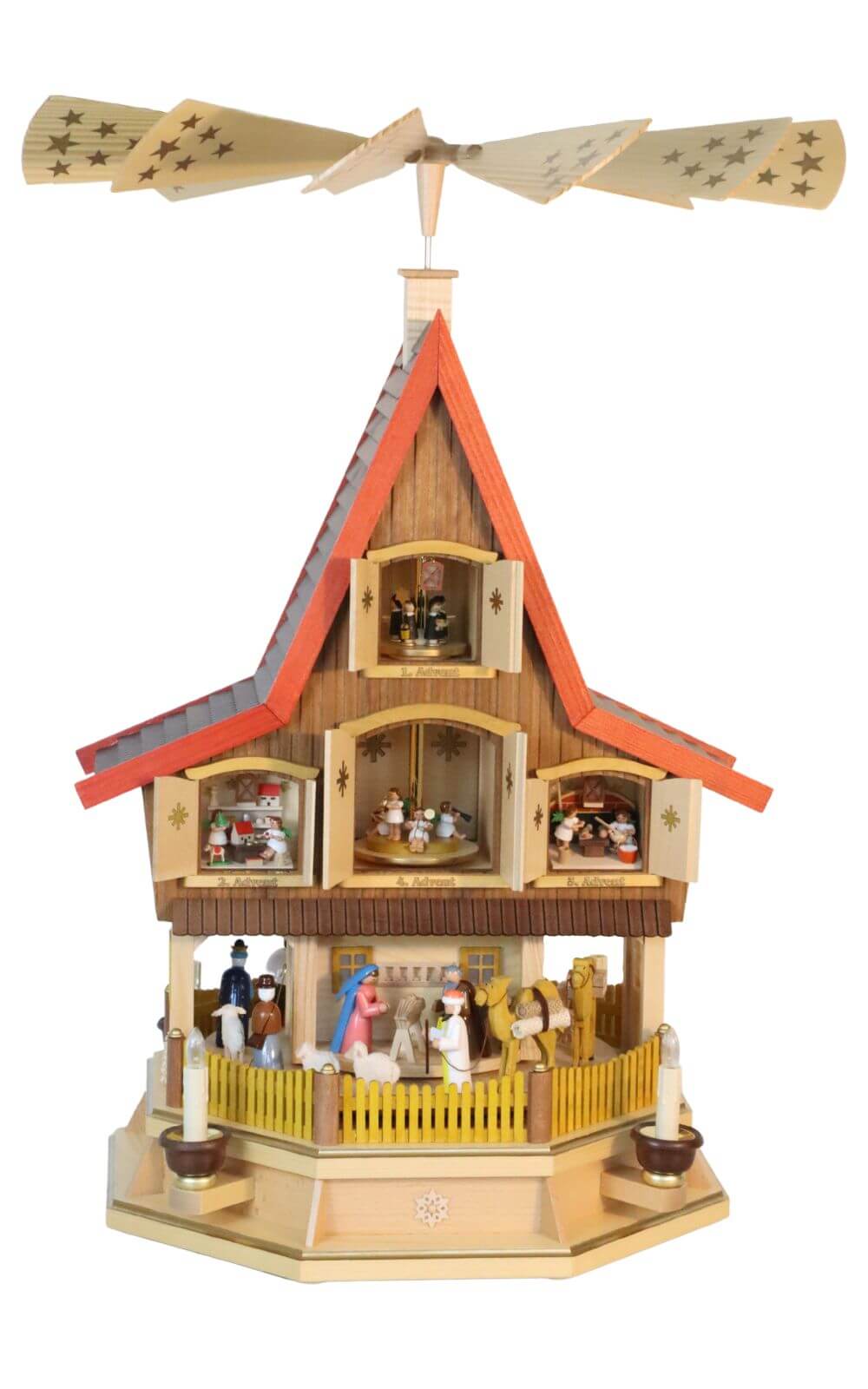 Christmas pyramid, 3 storey advent house with holy story by Richard Glässer_pic2