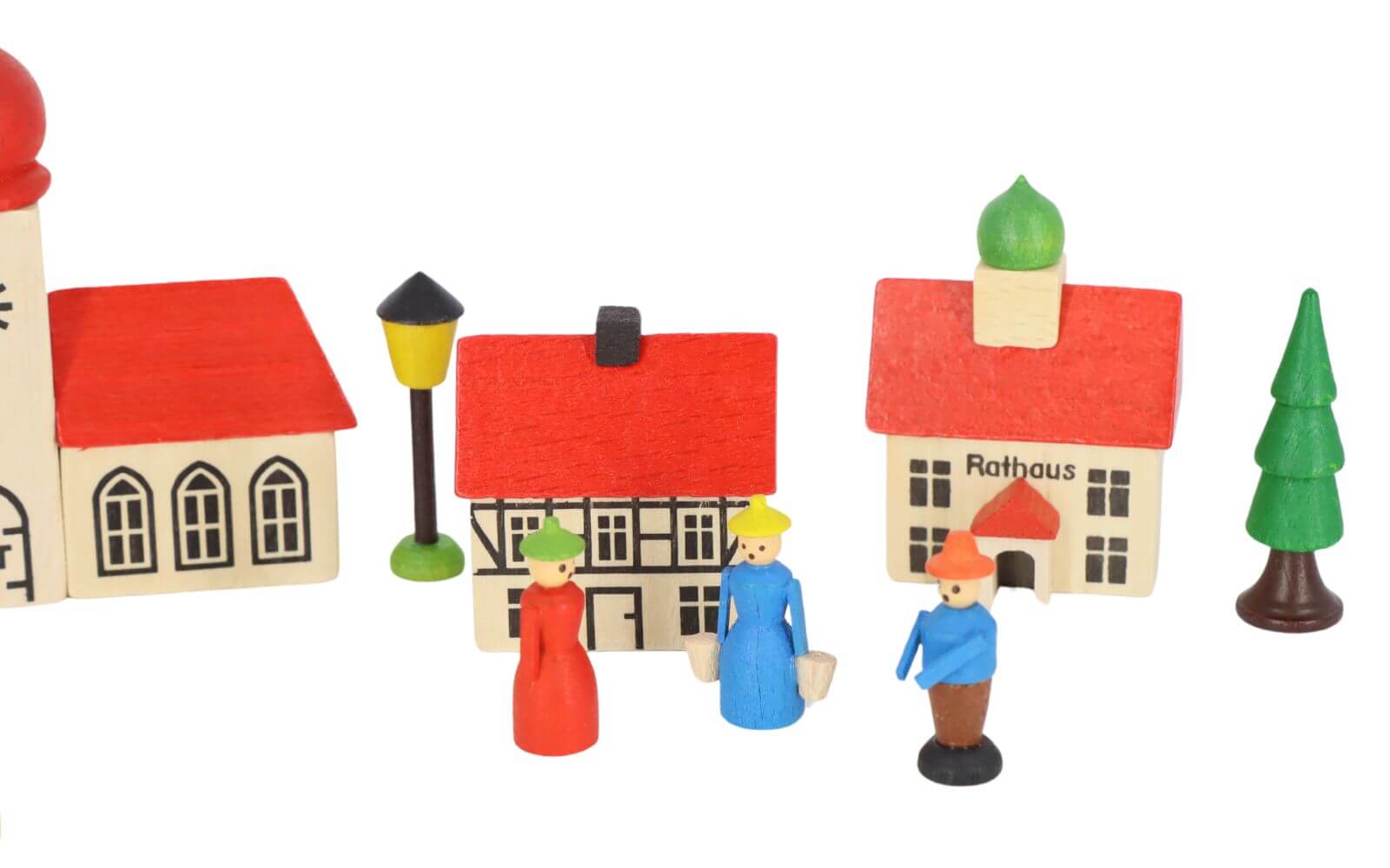 Dorf im Beutel, 14teilig, aus Holz von Spielwarenmacher Günther_2