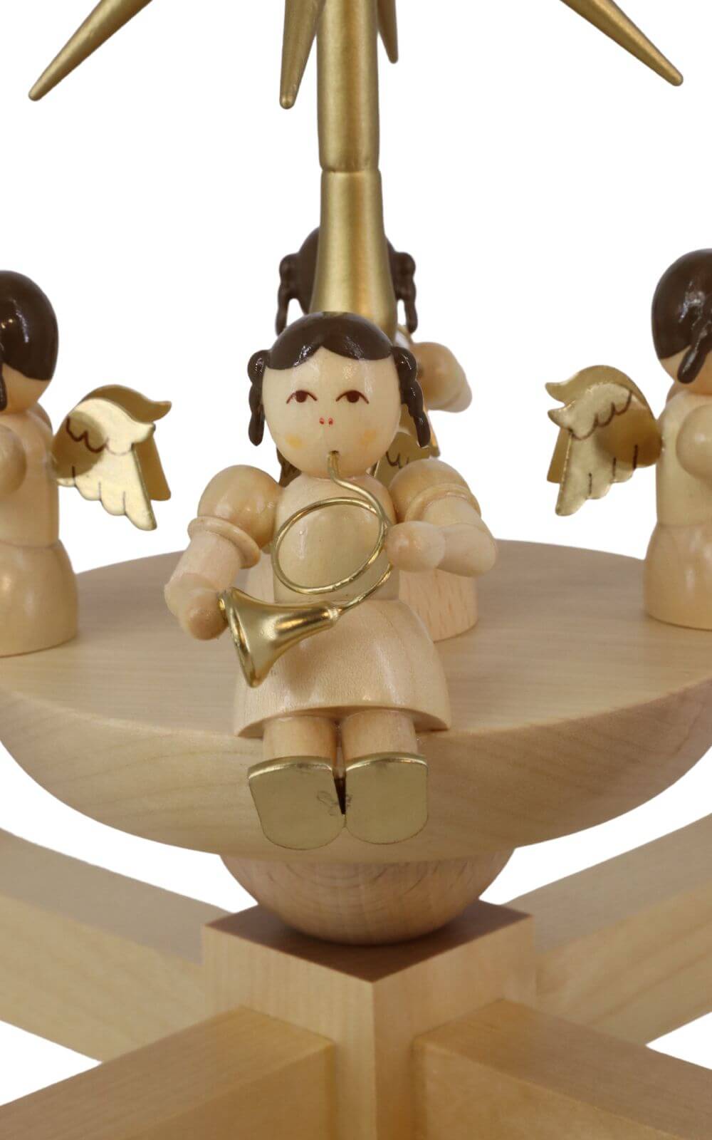 Advent candlestick with Christmas angel, natural, 26 cm by Richard Glässer_3
