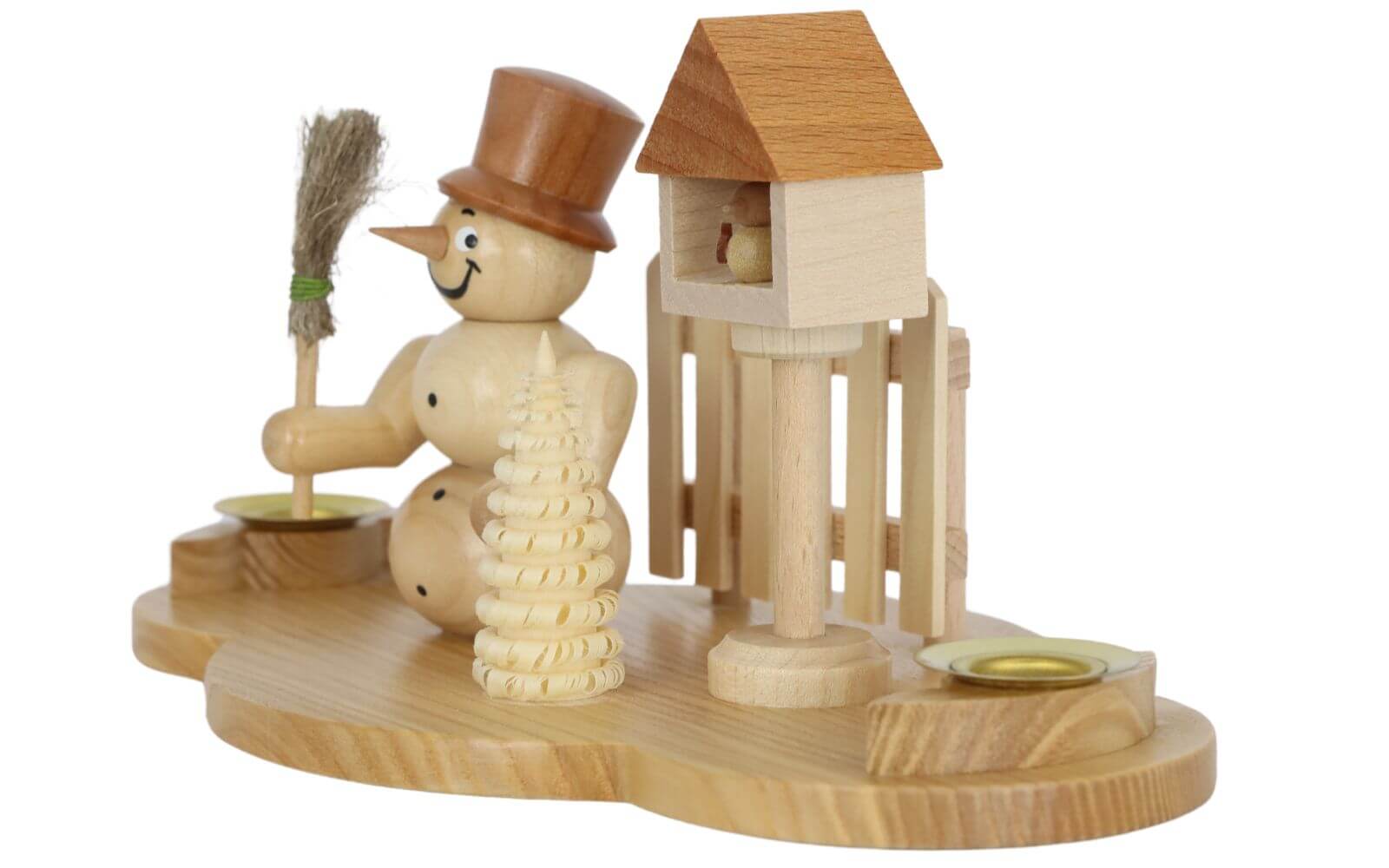 Christmas candle holder snowman, natural by Knuth Neuber_3