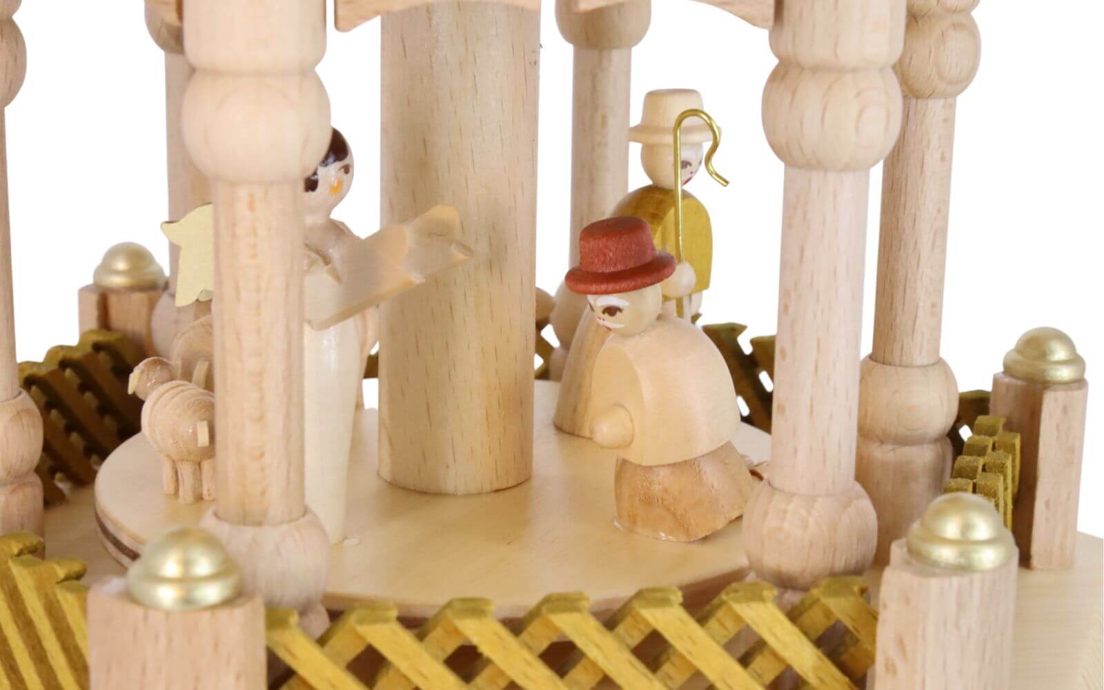 Christmas pyramid Christmas story with musical mechanism, 70 cm, natural by Richard Glässer_5