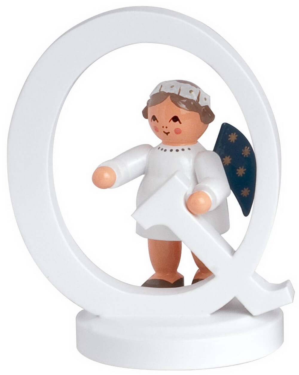 Christmas angel with the letter Q, 7 cm by KWO