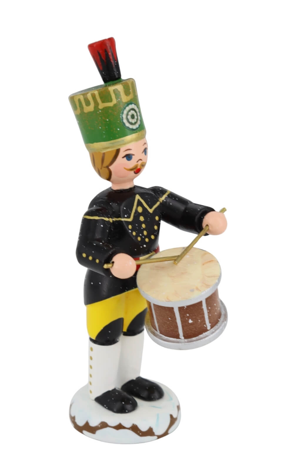 Miniature Winter Child Miner with Drum, 9 cm (3.54 inch) by Hubrig Volkskunst_3
