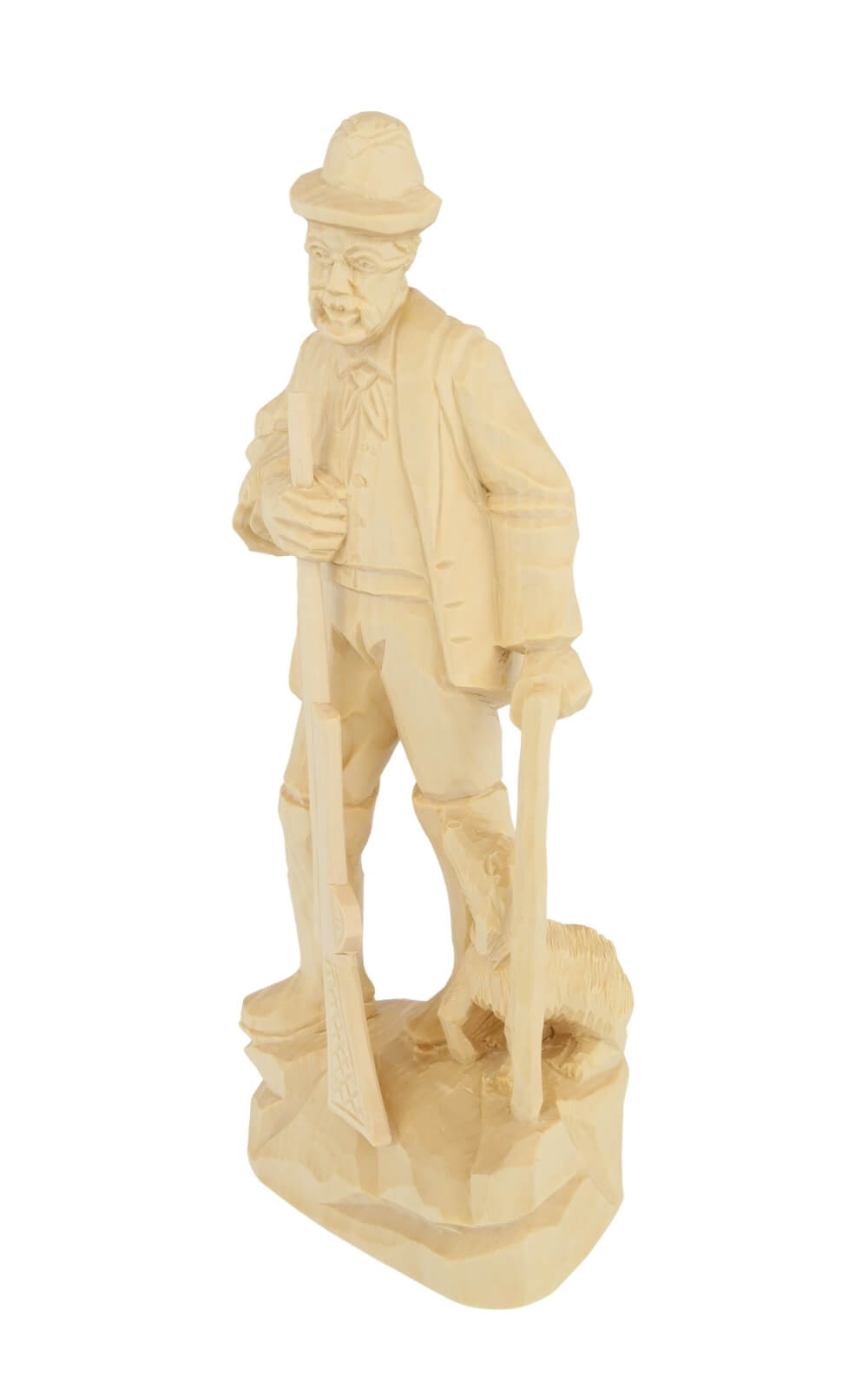 Karl Stülpner with dog, 25 cm / 9,8 inches, natural finish, a woodcarving from the Ore Mountains2