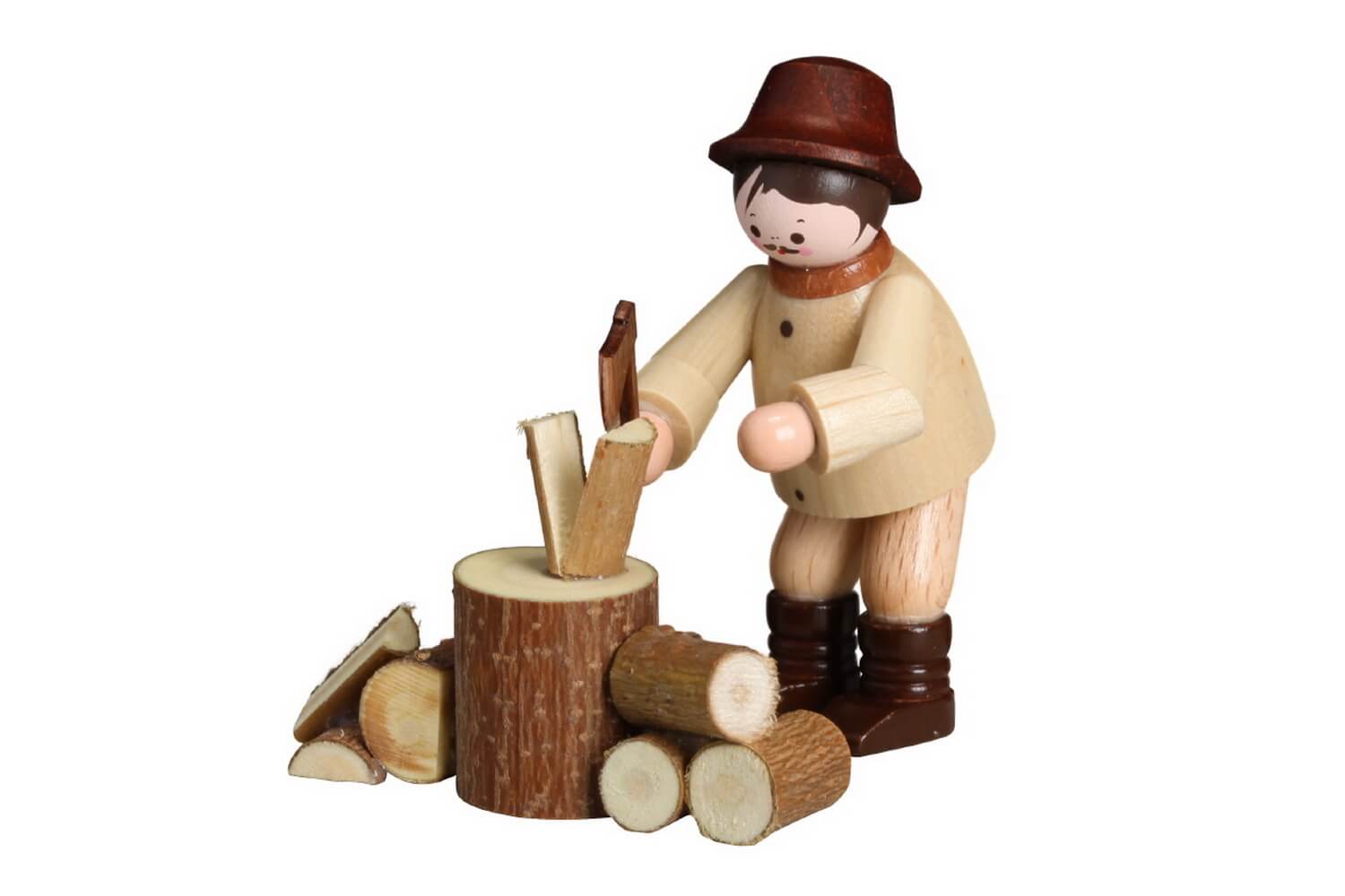Miniature wood chopper, natural by Romy Thiel