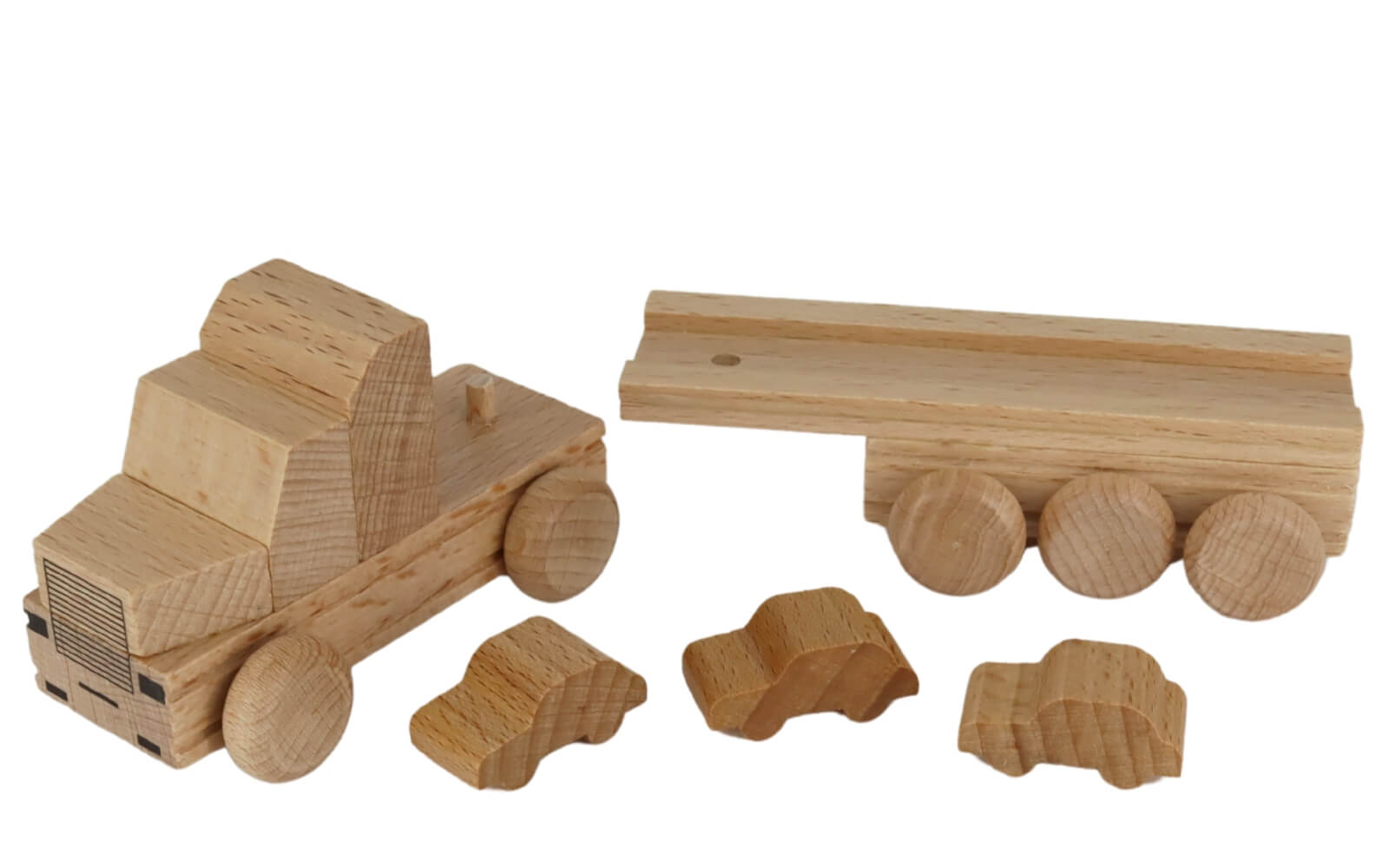 wooden toy US truck car transporter, nature by Ebert GmbH_3